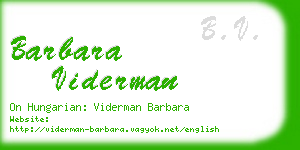 barbara viderman business card